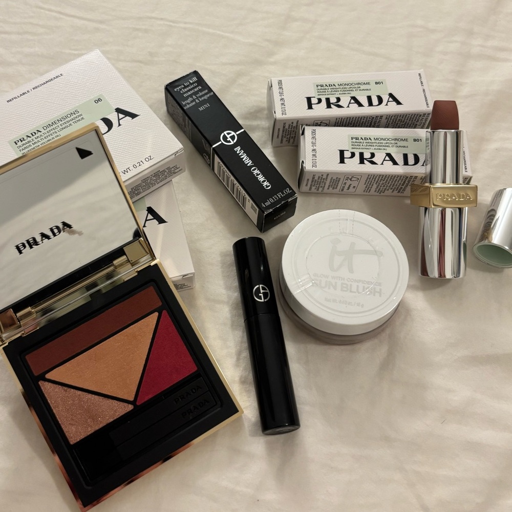 Prada + Armani Luxury Unopened Makeup Bundle - $250+ Value